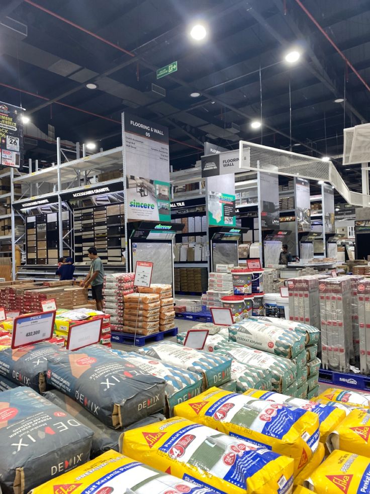 Consumer goods and retail products on shelves