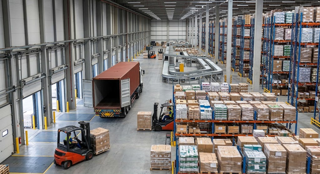 A wide range of traded goods ready for market